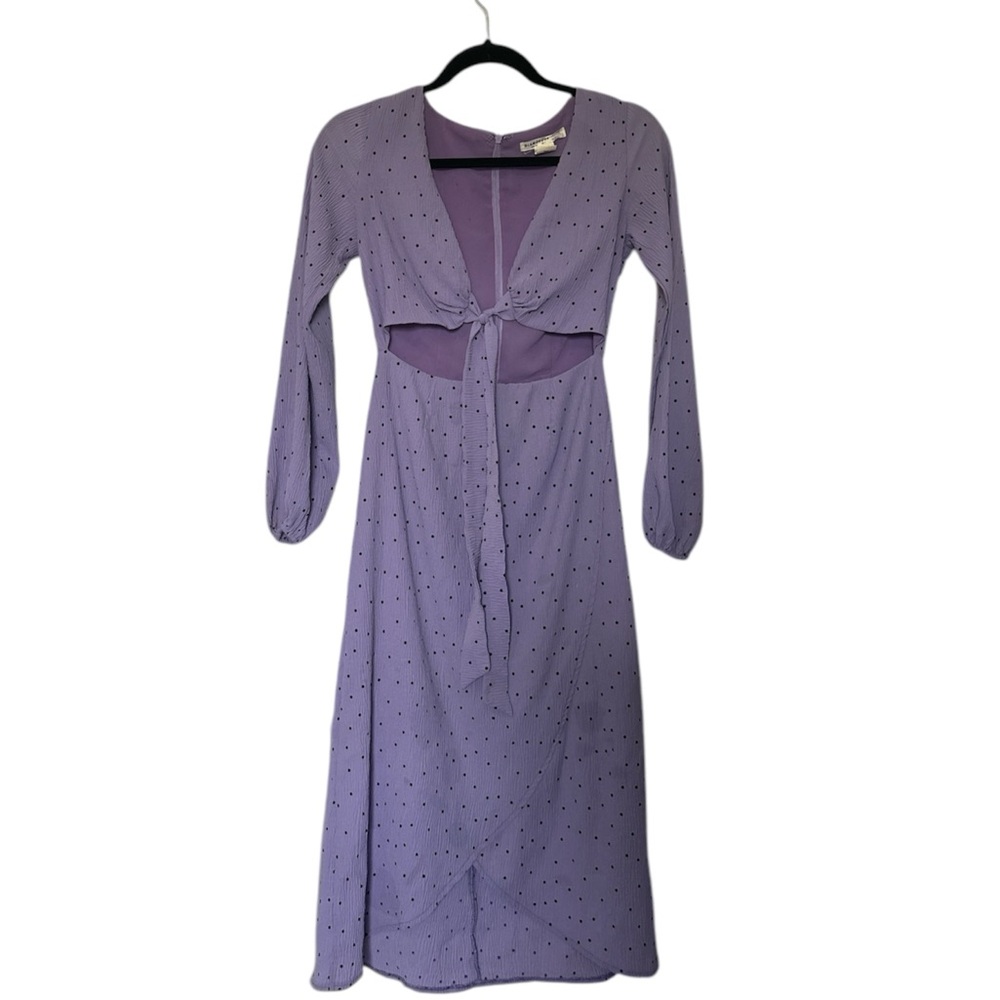 Glamorous Purple Ruched Dolman Sleeve Sundress